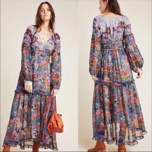 Anthropologie Maeve Annabella Maxi Dress Size 6